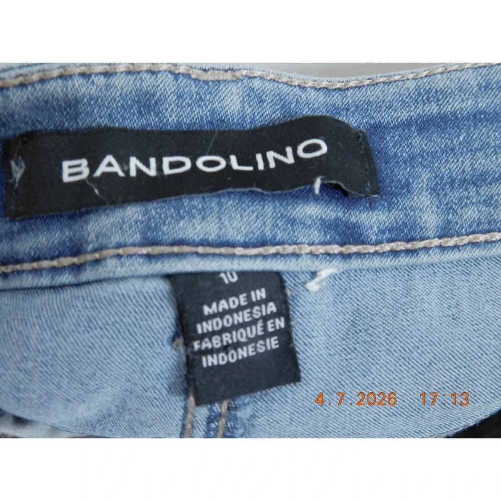 Bandolino Mandie Straight Leg Jeans Womens 10 Medium‎ Wash Blue Denim Pants